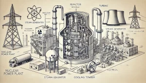 Nuclear plant sketch
